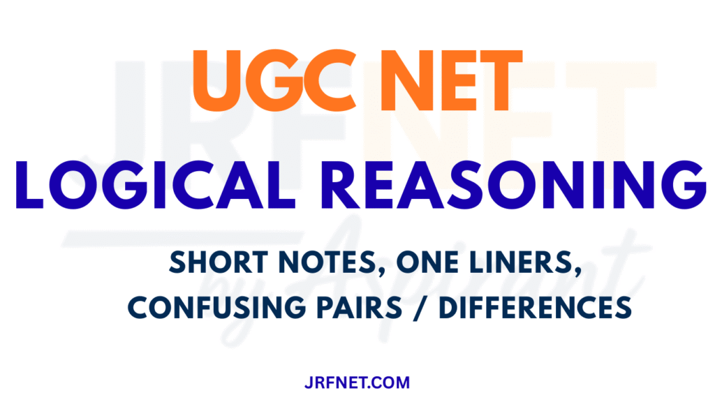 Logical Reasoning Short Notes, One Liners