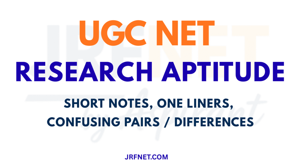 Research Aptitude Short Notes, One Liners