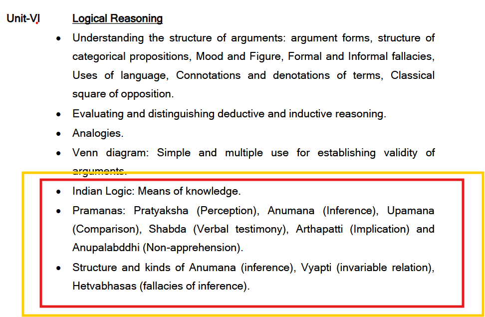 UGC NET Indian Logic Unit 6