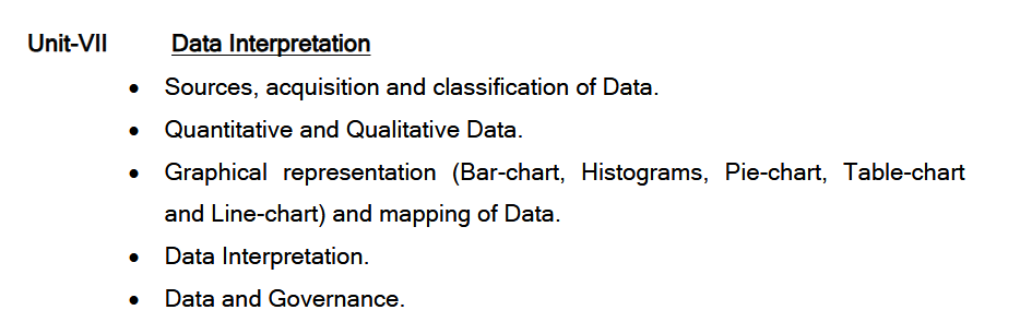 UGC NET Data Interpretation Unit 7