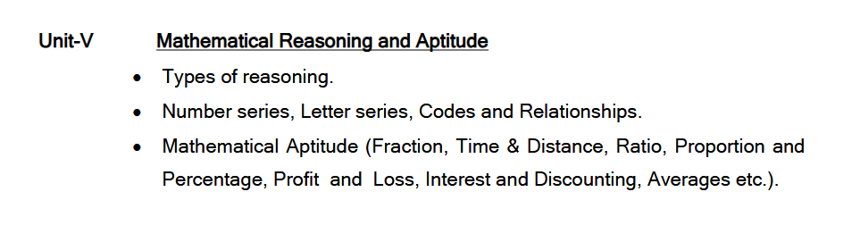 Mathematical Reasoning and Aptitude